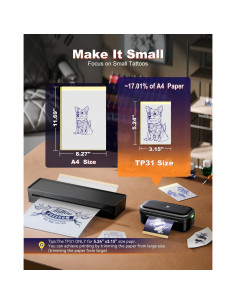 Papel de Plantilla de Tatuaje Phomemo TP31 100 Hojas 8x13.3cm 2