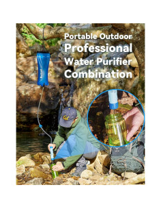 Filtro de Agua Burtrail Pro 3L, Purificador Camping 0.01m 2