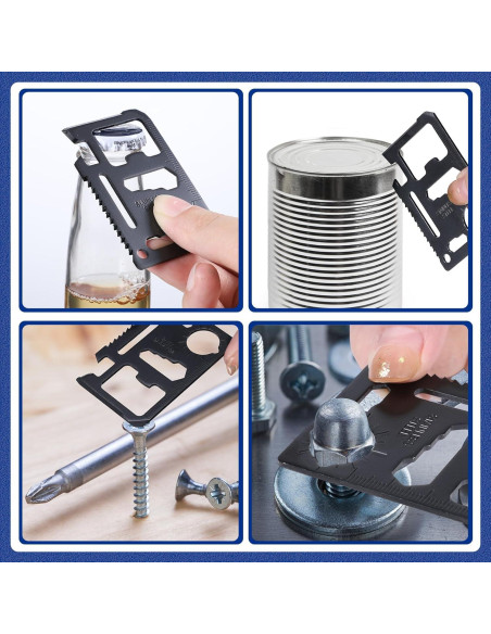 WILLBOND 24 Herramientas de Supervivencia 11 en 1 Negro