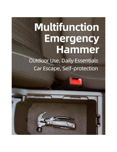 Martillo Multiherramienta Pohaku 14-en-1 con Funda Nylon Martillo Multiherramienta Pohaku 14-en-1 con Funda Nylon