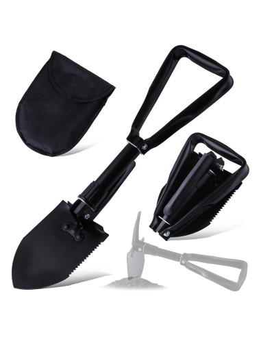 Pala Plegable LEONTOOL 46.8 cm Multiherramienta Camping