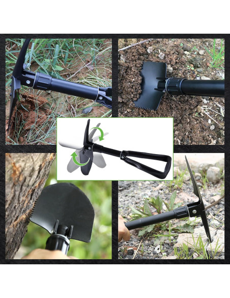 Pala Plegable LEONTOOL 46.8 cm Multiherramienta Camping