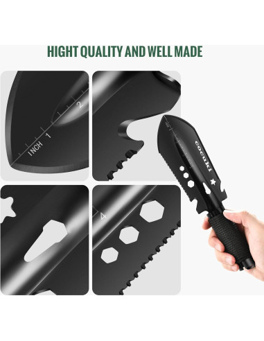 Pala de Camping CoCuKi Ultraligera 9 en 1 para Senderismo