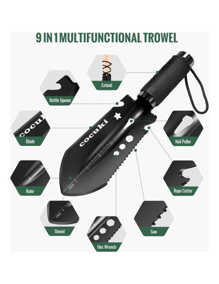 Pala de Camping CoCuKi Ultraligera 9 en 1 para Senderismo