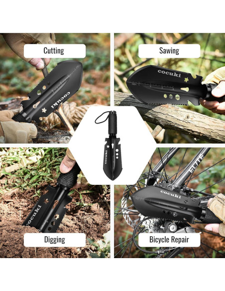 Pala de Camping CoCuKi Ultraligera 9 en 1 para Senderismo