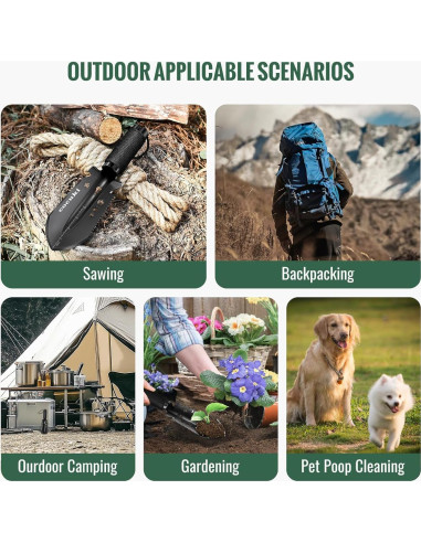 Pala de Camping CoCuKi Ultraligera 9 en 1 para Senderismo