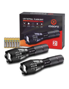 Linternas LED Esgofo Paquete de 2 1000 Lúmenes Impermeables