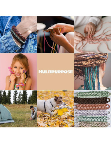 Cuerda Paracord 550 Riakrum 120 Pcs 3,05 m Colores Clásicos