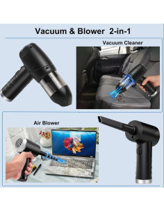 Kairiyard Soplador de Aire 2 en 1 Recargable 9000mAh 2