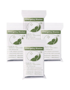 Paquete de 4 mantas de emergencia Htaexpu mylar térmicas 2
