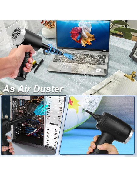 Kairiyard Soplador de Aire 2 en 1 Recargable 9000mAh