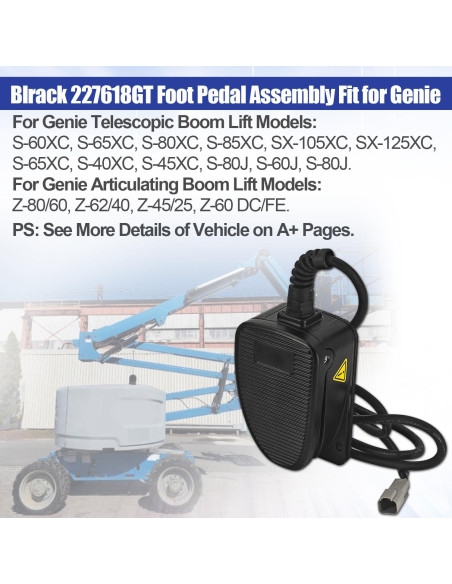 Pedal Interruptor de Pie Genie 227618GT Compatible 20cm