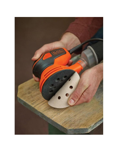 Lijadora Orbital BLACK+DECKER BDERO600 1.28 kg con Cable