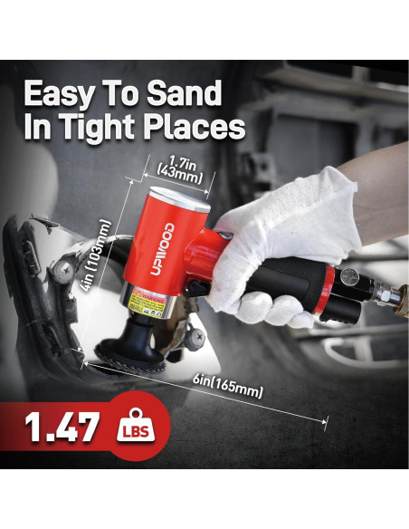 Kit Pulidora Lijadora Neumática UPWOOD 2" 41 Discos