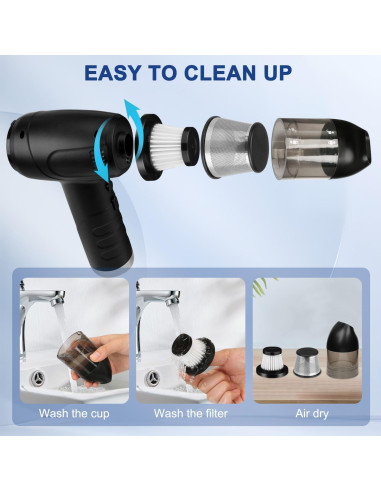 Kairiyard Soplador de Aire 2 en 1 Recargable 9000mAh