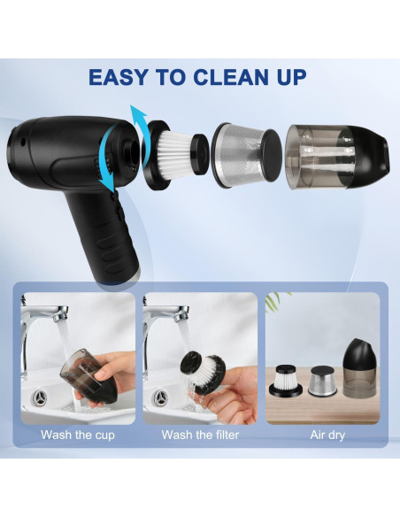 Kairiyard Soplador de Aire 2 en 1 Recargable 9000mAh