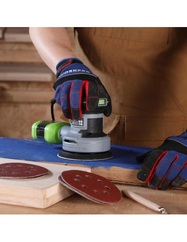 WORKPRO Juego de Discos de Lijado 150 Piezas 125mm 10 Granos