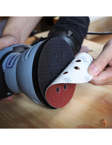 WORKPRO Juego de Discos de Lijado 150 Piezas 125mm 10 Granos