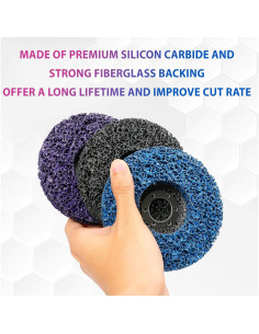Disco de Desbaste LotFancy 4.5" Surtido 6PCS Carburo Silicio 2
