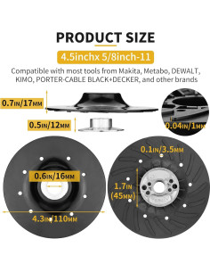 Pad de Respaldo para Amoladora Angular 11.43cm + Discos 36 Granos 2