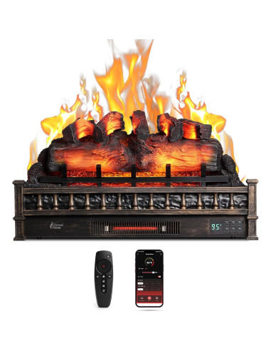 Calefactor Eléctrico TURBRO Llama Eterna 76 cm WiFi 1500W