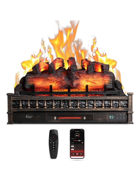 Calefactor Eléctrico TURBRO Llama Eterna 76 cm WiFi 1500W