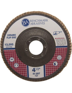 Discos de Aleta Cerámica 4.5" Benchmark Abrasives - Paquete de 10 2