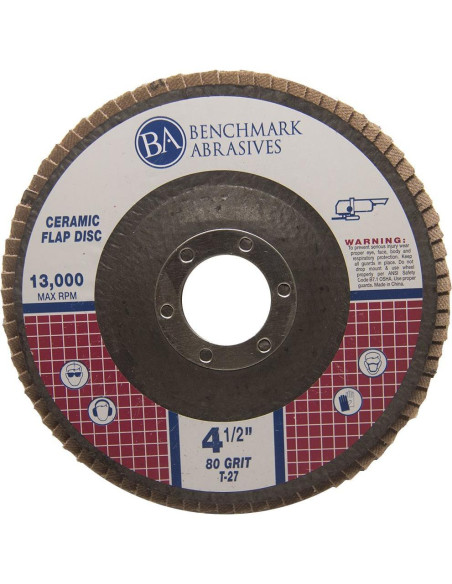 Discos de Aleta Cerámica 4.5" Benchmark Abrasives - Paquete de 10