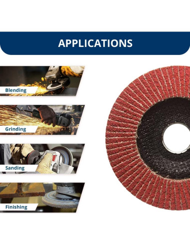 Discos de Aleta Cerámica 4.5" Benchmark Abrasives - Paquete de 10