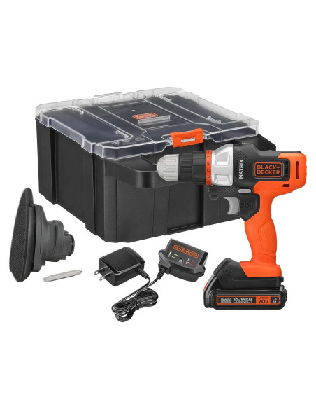 Taladro + Lijadora BLACK+DECKER MATRIX 20V Kit Compacto