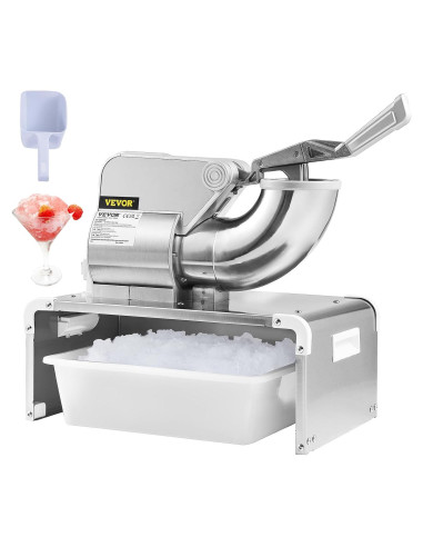Máquina de Nieve VEVOR 300W 299kg/h Doble Cuchilla 20Qt