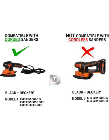Adaptador de Manguera 1058 Designs para Lijadora BLACK+DECKER