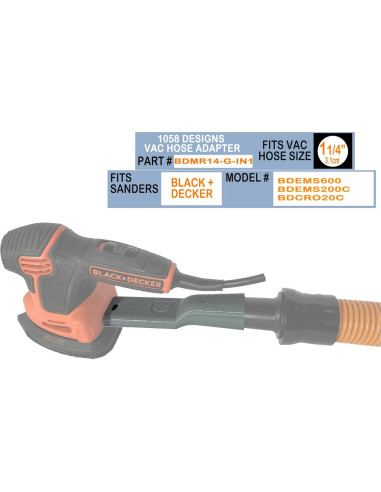 Adaptador de Manguera 1058 Designs para Lijadora BLACK+DECKER