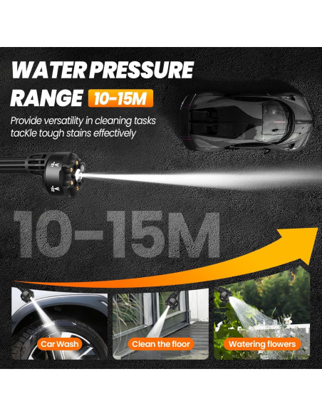 Lavadora a Presión Inalámbrica LZO 652 PSI 3.0Ah Portátil Lavadora a Presión Inalámbrica LZO 652 PSI 3.0Ah Portátil