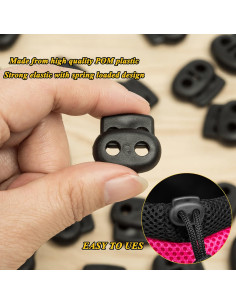 30PCS Sujetadores de Cuerda TXSN con Resorte 6mm Doble Orificio 2