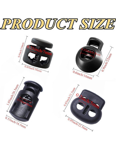 30PCS Sujetadores de Cuerda TXSN con Resorte 6mm Doble Orificio