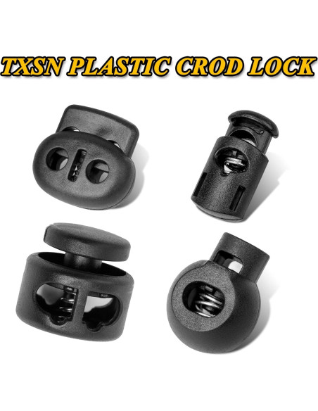 30PCS Sujetadores de Cuerda TXSN con Resorte 6mm Doble Orificio