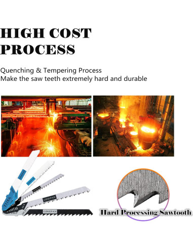 Juego de 20 Hojas de Sierra de Calar GINEPAN T-Shank