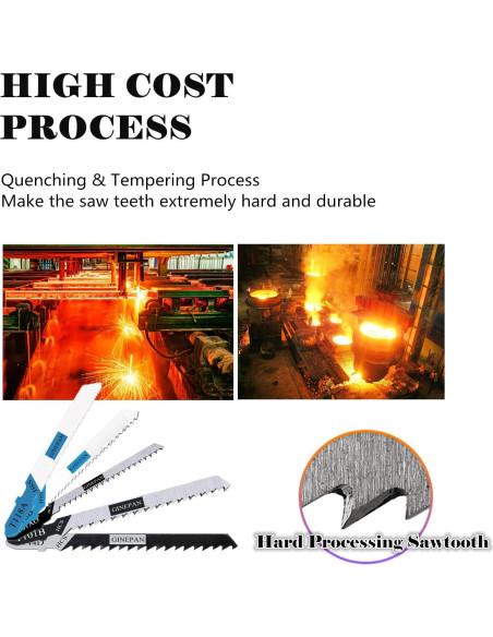 Juego de 20 Hojas de Sierra de Calar GINEPAN T-Shank