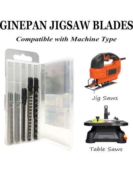 Juego de 20 Hojas de Sierra de Calar GINEPAN T-Shank