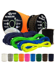 Cuerda Paracord Planet 750 Nylon 15,24 m Rosa Neón