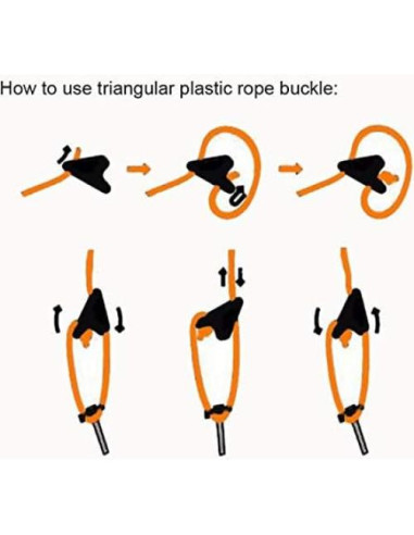 12 Tensionadores de Cuerda CooBigo para Camping 1-2.5mm