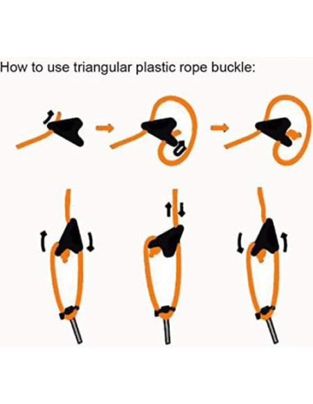 12 Tensionadores de Cuerda CooBigo para Camping 1-2.5mm