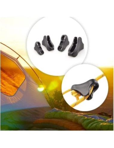 12 Tensionadores de Cuerda CooBigo para Camping 1-2.5mm