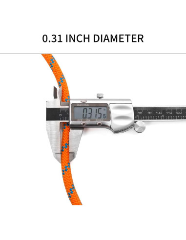 Cuerda de Escalada Estática NewDoar 8mm 6M Naranja