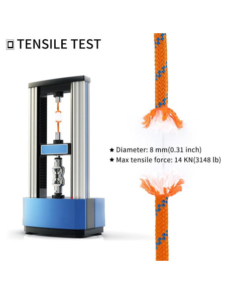 Cuerda de Escalada Estática NewDoar 8mm 6M Naranja