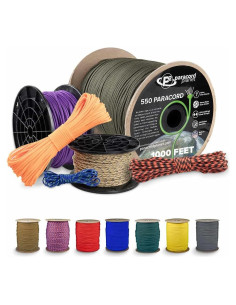 Paracord 550 Paracord Planet - 1000 m Nylon Azul Eléctrico