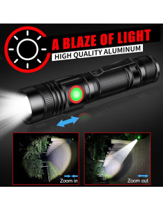 Linterna LED DARKBEAM A300 2000 Lúmenes Recargable USB 2 Pzas 2