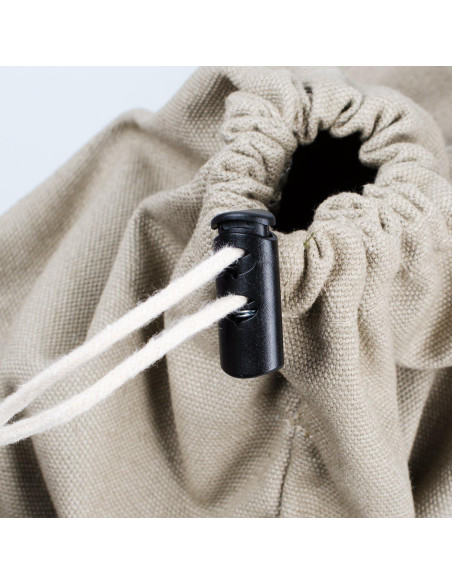 Tapón de resorte plástico doble orificio 20 PCS - Negro