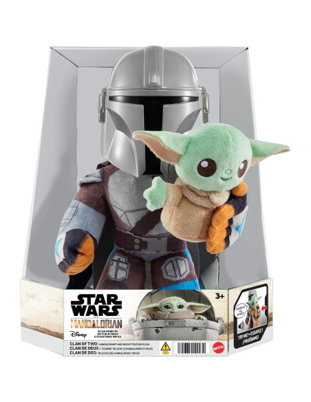 Peluches Star Wars Mattel Mandaloriano y Grogu 27,94 cm